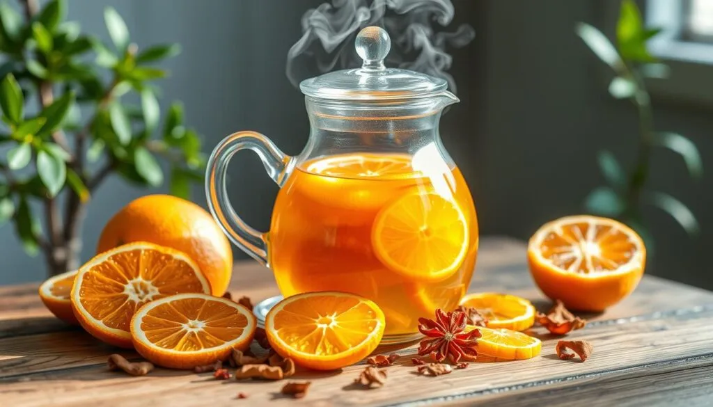 chá de casca de laranja chá de casca de laranja