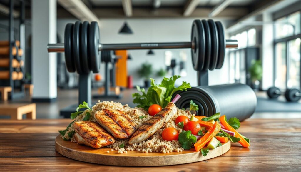 combinação de dieta e treino